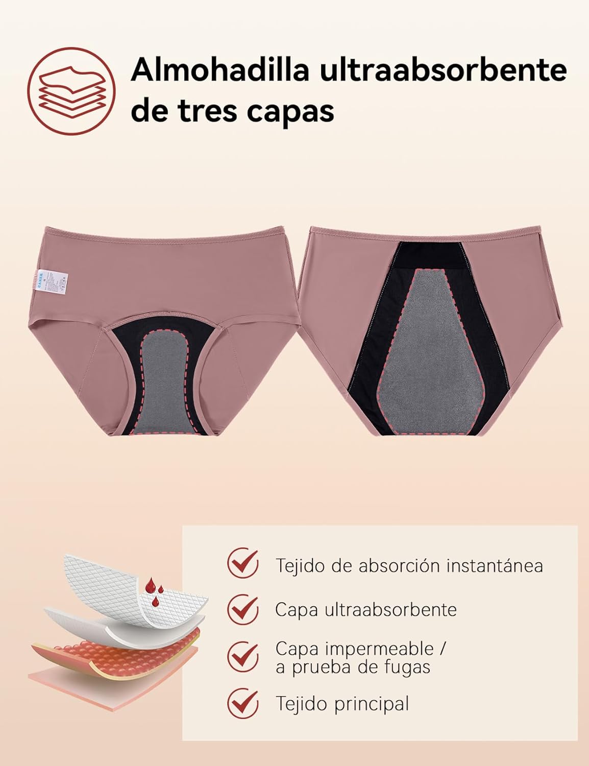 Braguitas incontinencia 3 ud | A1294
