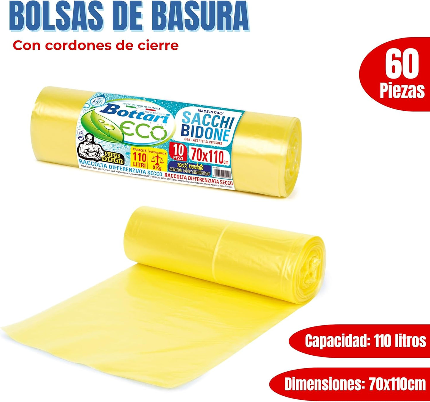 Bolsas Basura Bottari 60x110 | A1767