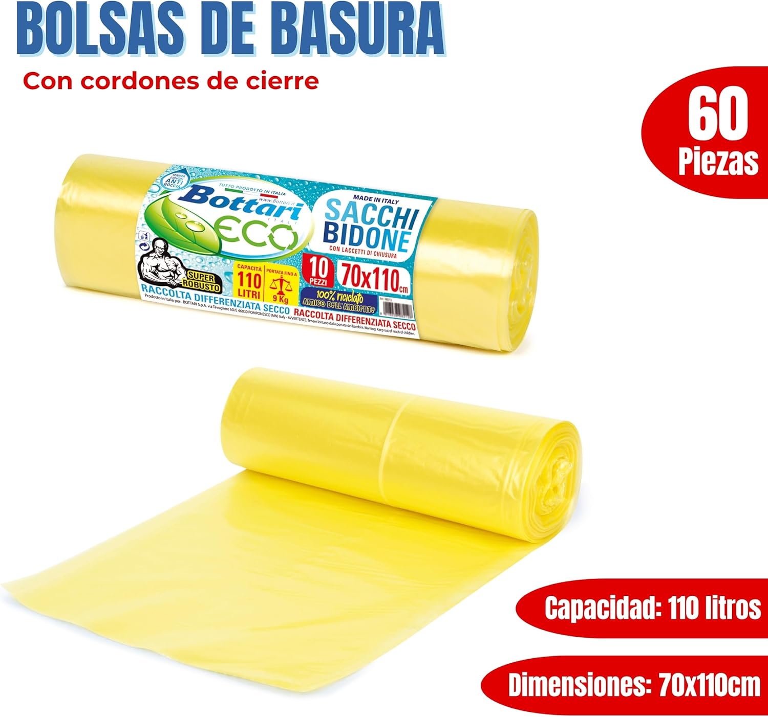 Bolsas Basura Bottari 60x110 | A1767