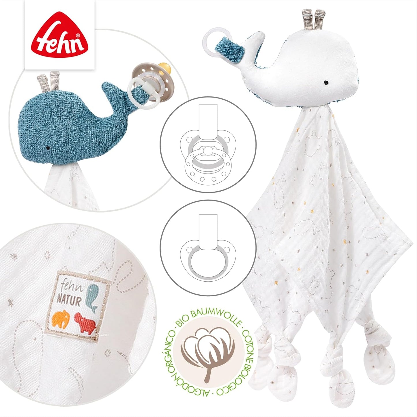 Doudou Ballena Fehn Natur | A1754
