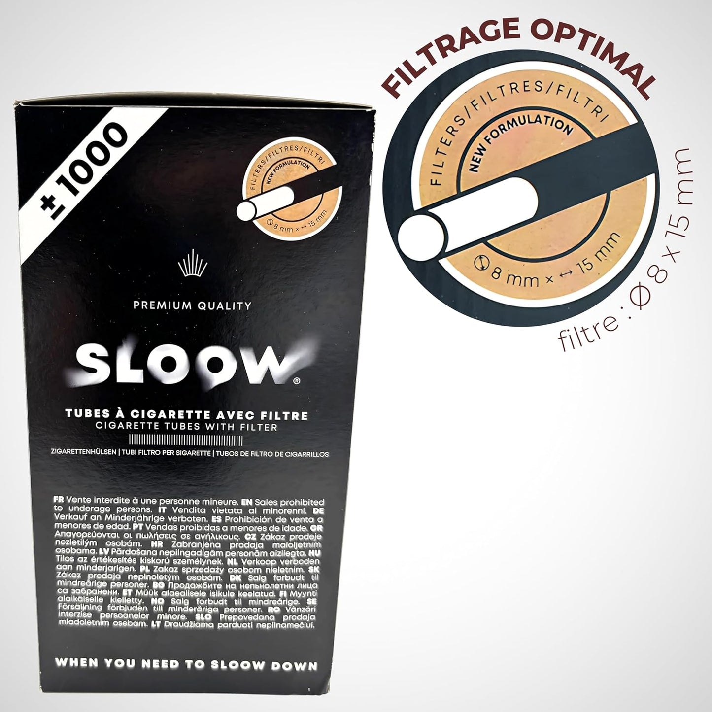 Tubos Filtro SLOOW Caja 1000 tubos | A1722