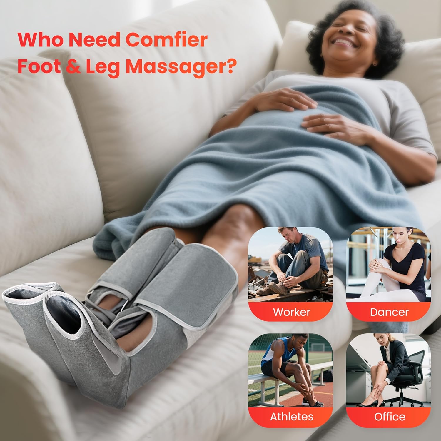 Masajeador Piernas COMFIER Calor | A1161