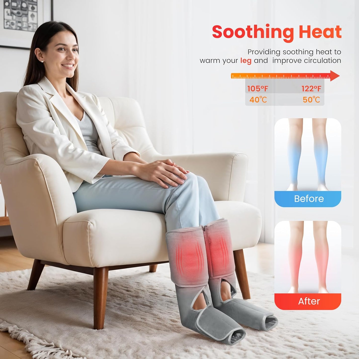 Masajeador Piernas COMFIER Calor | A1161
