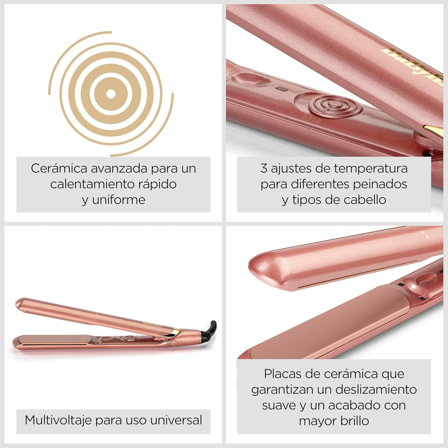 Plancha Pelo BaByliss Rose Gold | A1139
