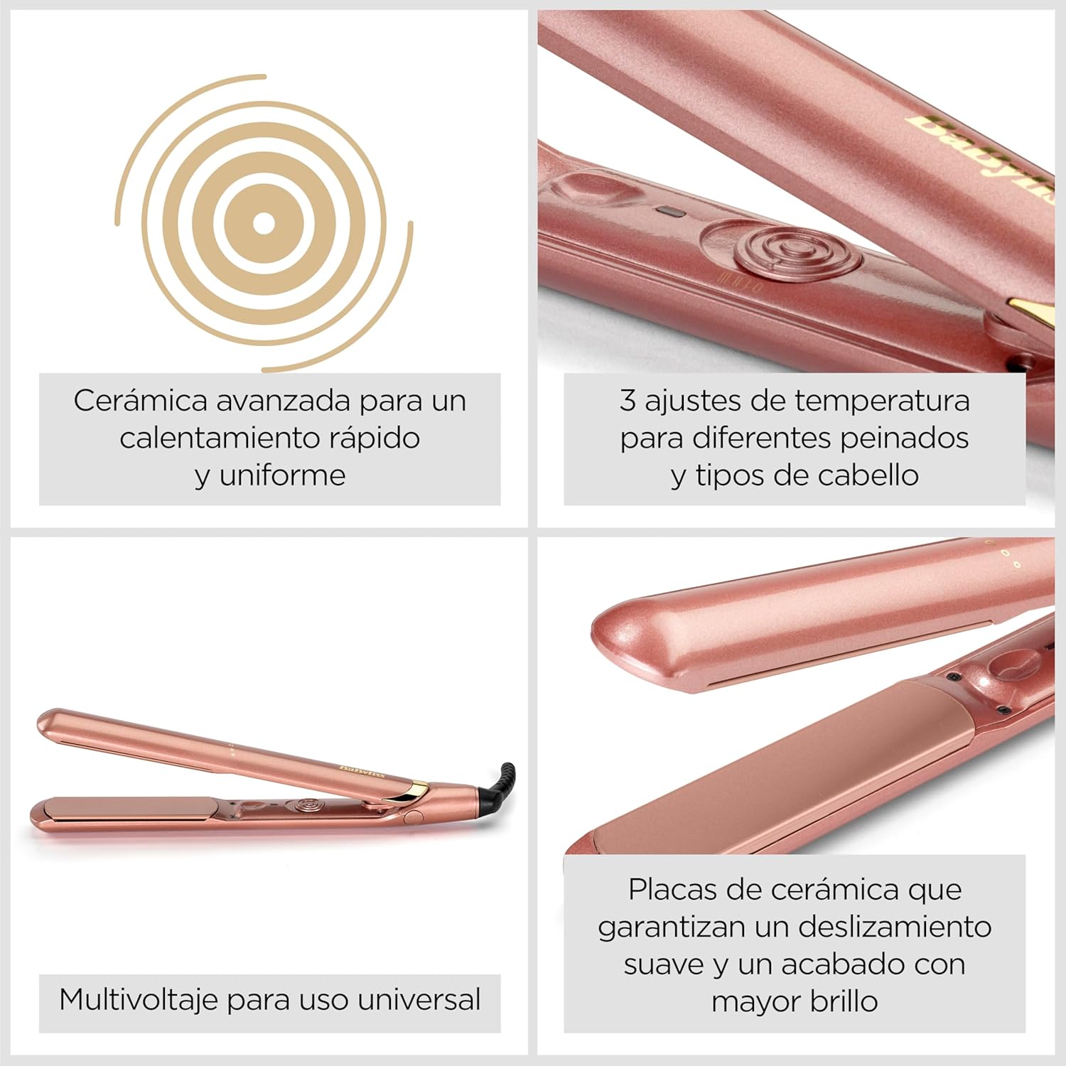 Plancha Pelo BaByliss Rose Gold | A1139