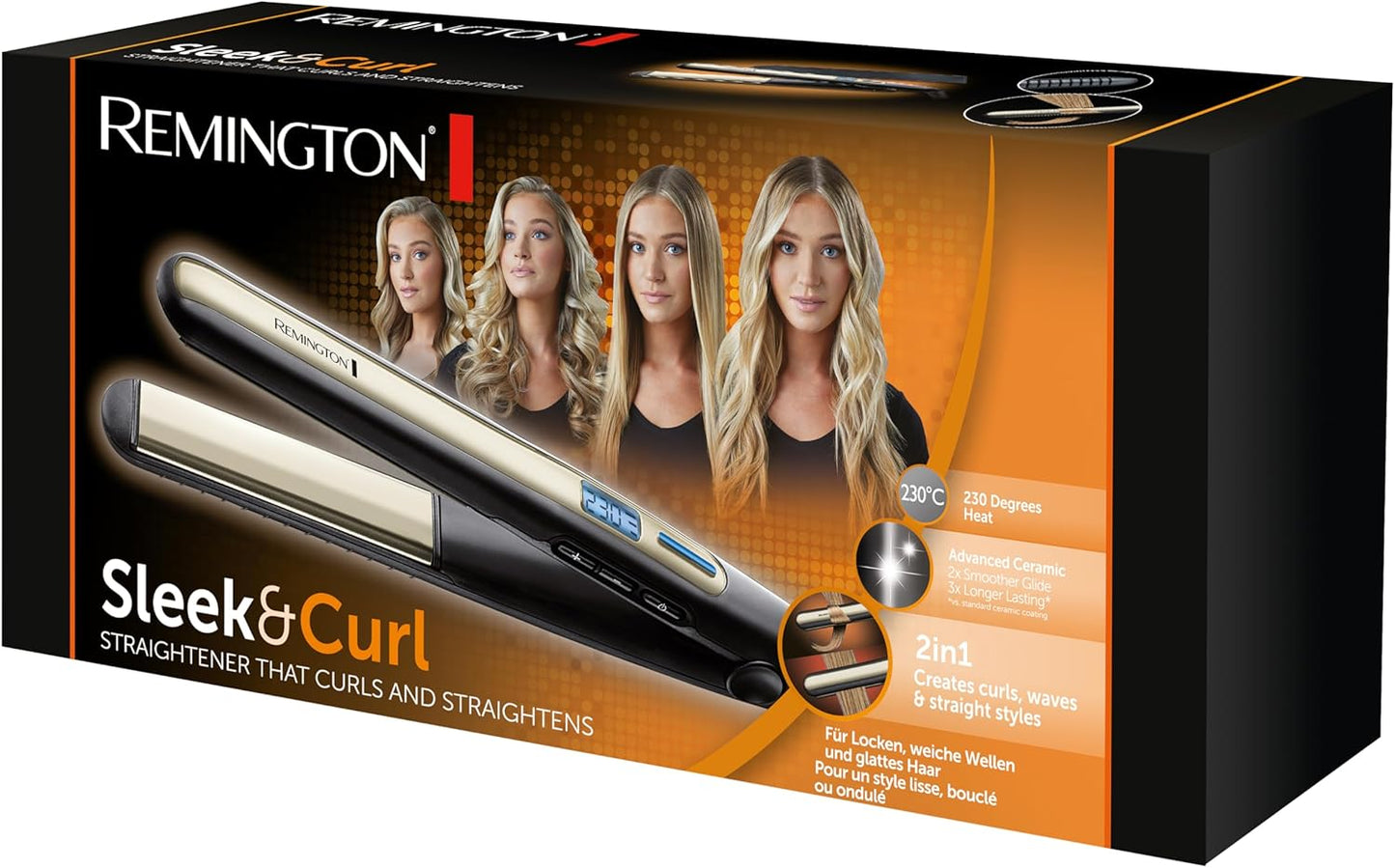 Plancha de pelo Remington Sleek & Curl | A1336