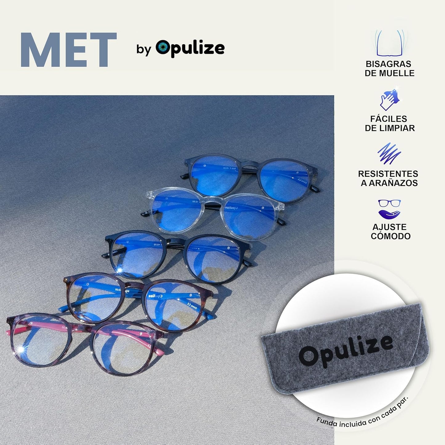 Gafas Luz Azul OPULIZE Gafas Met con | A1696
