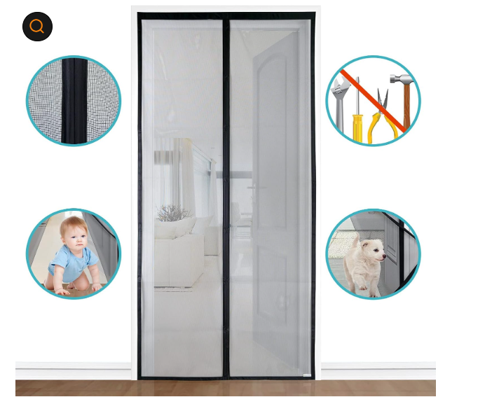 Mosquitera magnética para puerta 100x210 cm - Instalación sin taladro